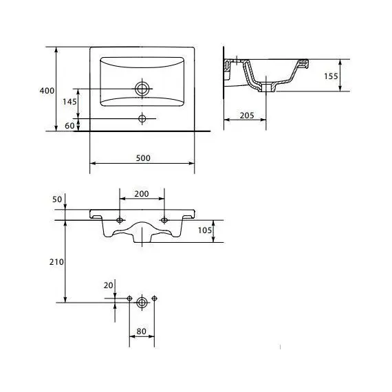 Тумба подвесная с раковиной Style Line Жасмин