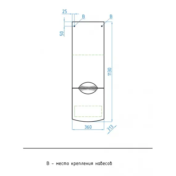 Пенал подвесной Style Line  Жасмин