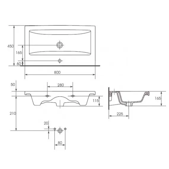 Тумба напольная с раковиной Style Line Ориноко с бельевой корзиной