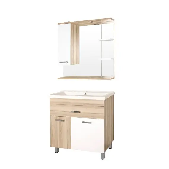 Тумба напольная с раковиной Style Line Ориноко с бельевой корзиной