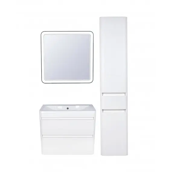 Тумба подвесная с раковиной Style Line  Атлантика, PLUS, белый