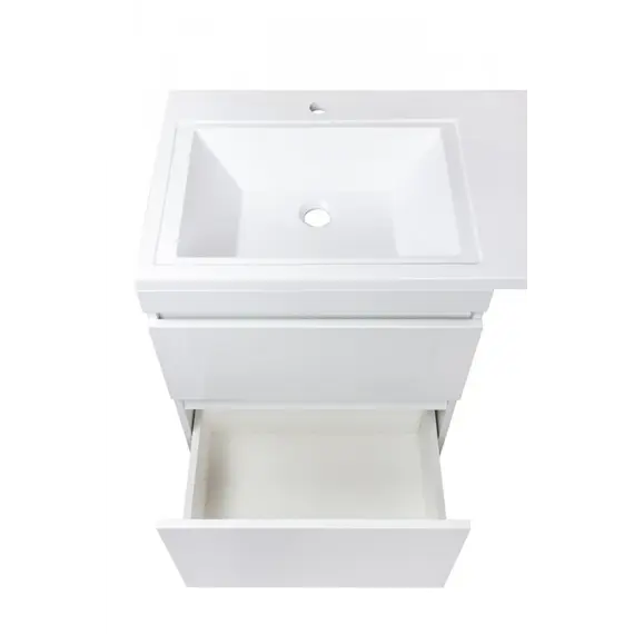 Тумба подвесная Style Line с раковиной  Даллас Люкс белая, PLUS