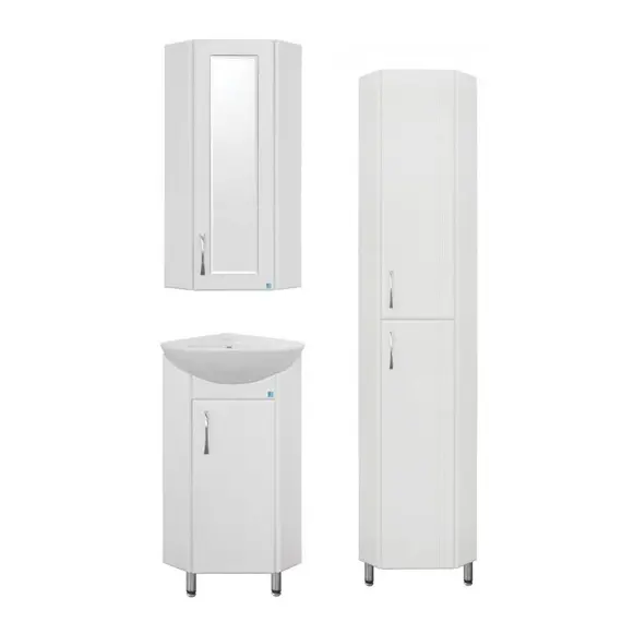 Тумба напольная угловая с раковиной Style Line Эко Стандарт Веер