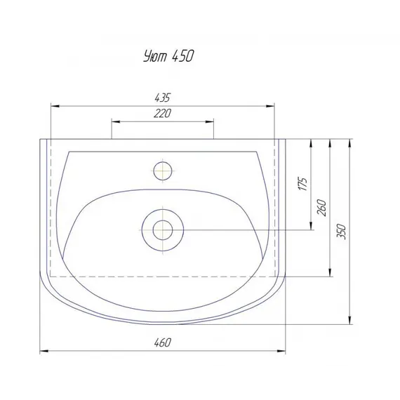 Тумба напольная с раковиной Style Line Эко Волна