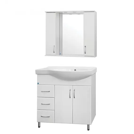 Тумба напольная с раковиной Style Line Эко Стандарт №25 82 L/R белая