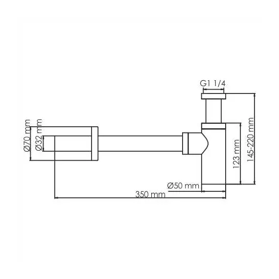 Сифон  WasserKRAFT Sauer 7100 A173