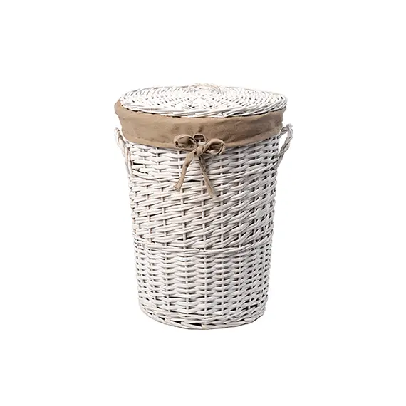 Плетеная корзина для белья с крышкой WasserKRAFT Aller WB-106-L