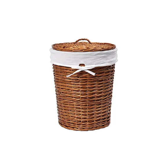 Плетеная корзина для белья с крышкой WasserKRAFT Leine WB-350-M