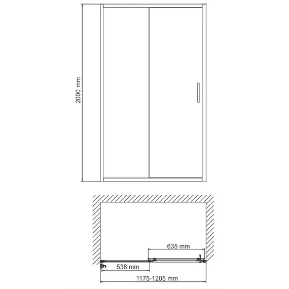 Душевая дверь WasserKRAFT Main 41S13