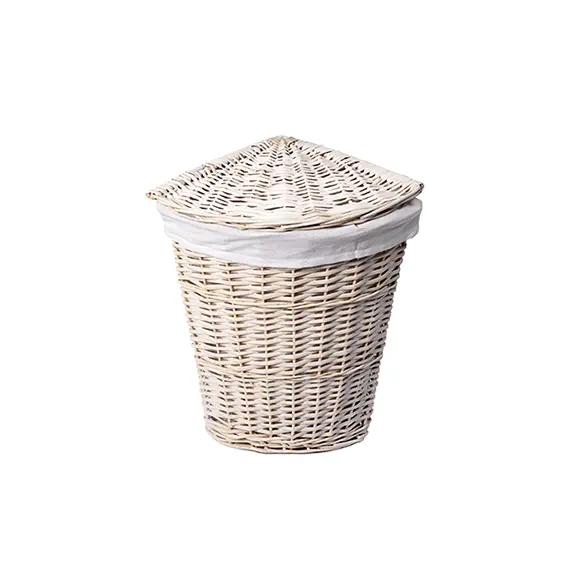 Плетеная корзина  для белья с крышкой WasserKRAFT Vils WB-560-M