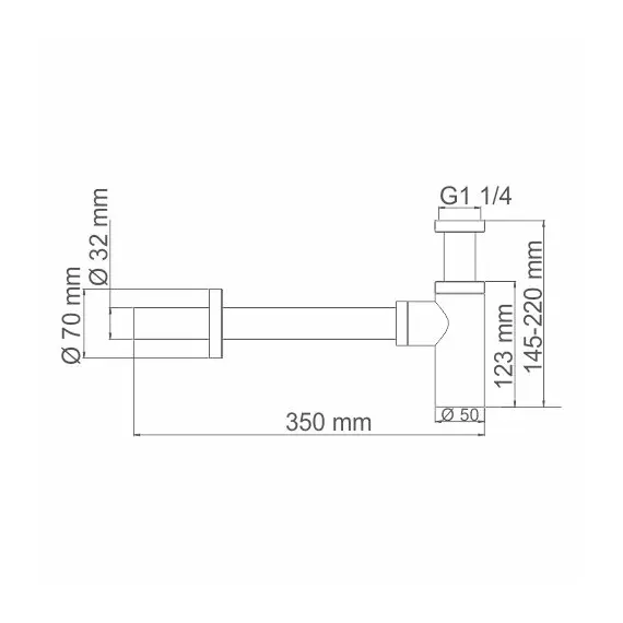 Сифон  WasserKRAFT Elbe 7400 A094