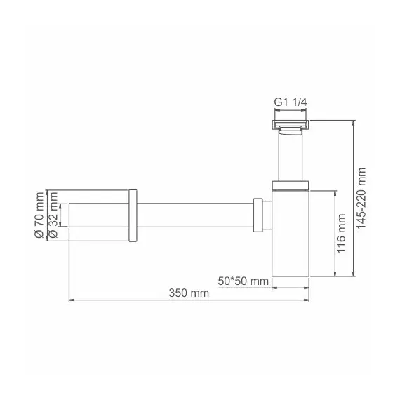 Сифон  WasserKRAFT Abens 2000 A169