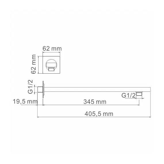 Верхний излив WasserKRAFT Wiese 8400 A182