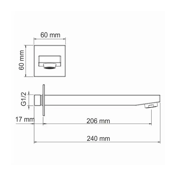 Настенный излив WasserKRAFT  A187