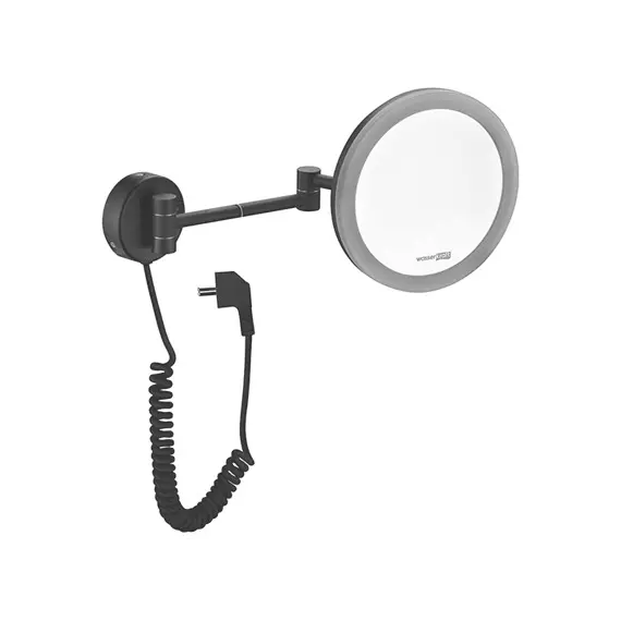 Зеркало с LED-подсветкой, 3-х кратным увеличением WasserKRAFT Elbe K-7200 K-1004BLACK