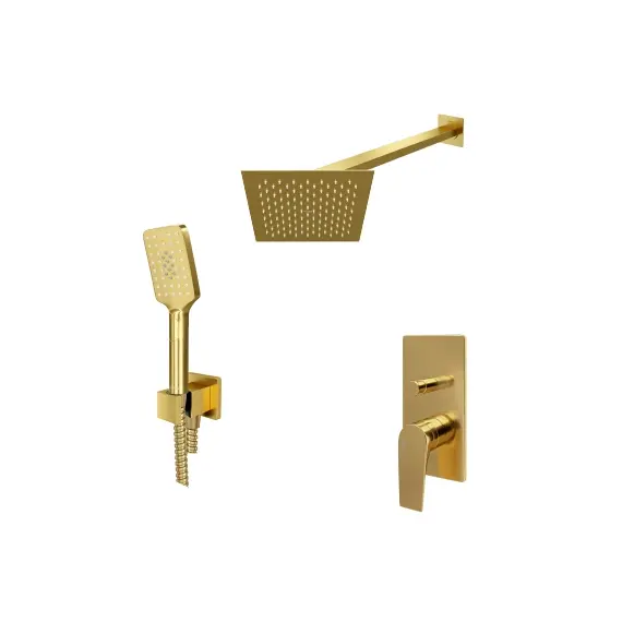 Встраиваемый комплект для ванны с верхней душевой насадкой, лейкой и изливом WasserKRAFT  A55201