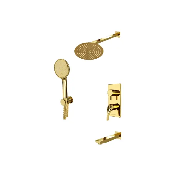 Встраиваемый комплект для ванны с верхней душевой насадкой, лейкой и изливом WasserKRAFT  A71208