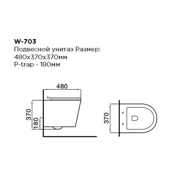 Унитаз керамический Black&White W703