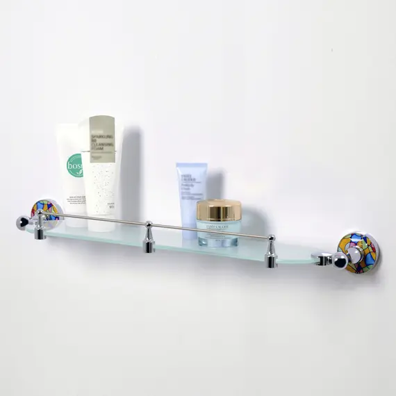 Полка стеклянная с бортиком WasserKRAFT Diemel K-2200 K-2244