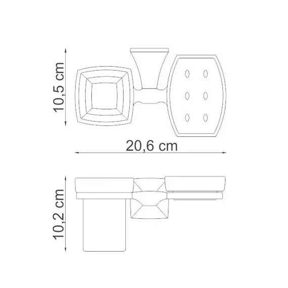 Держатель стакана и мыльницы WasserKRAFT  Wern K-2500 K-2526