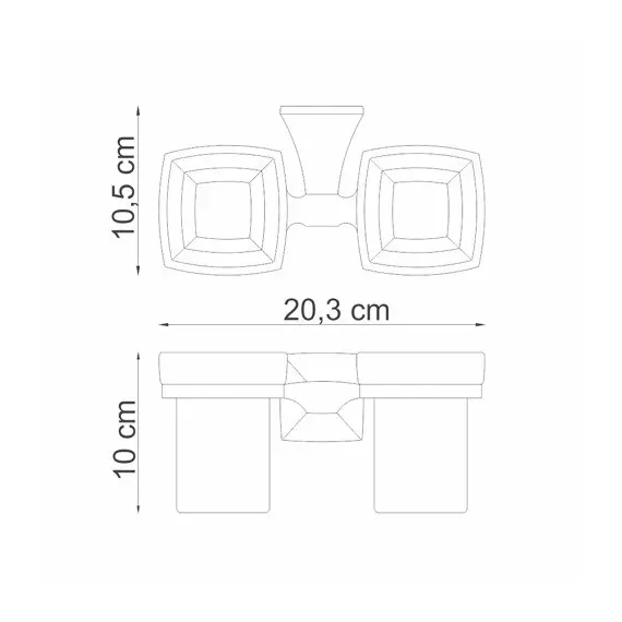 Стакан двойной WasserKRAFT Wern K-2500 K-2528D