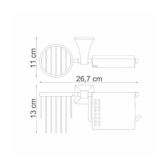 Держатель туалетной бумаги и освежителя  WasserKRAFT Wern K-2500 K-2559