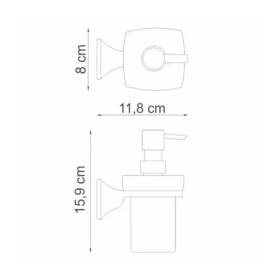Дозатор для жидкого мыла WasserKRAFT  Wern K-2500 K-2599