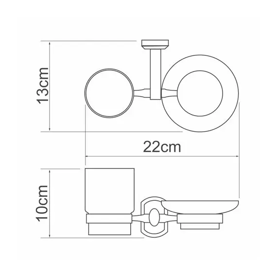 Держатель стакана и мыльницы WasserKRAFT  Oder K-3000 K-3026