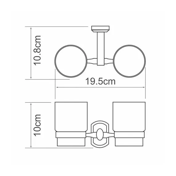 Стакан двойной WasserKRAFT Oder K-3000 K-3028D