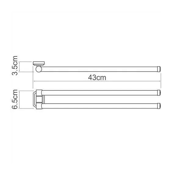 Держатель  полотенца двойной WasserKRAFT Oder K-3000 K-3031