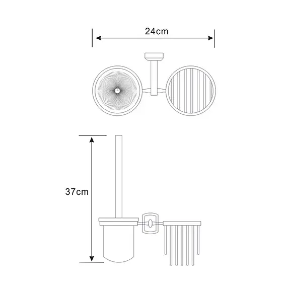 Держатель освежителя и щетки для унитаза WasserKRAFT Oder K-3000 K-3035