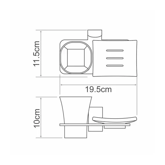 Держатель стакана и мыльницы WasserKRAFT  Exter K-5200 K-5226