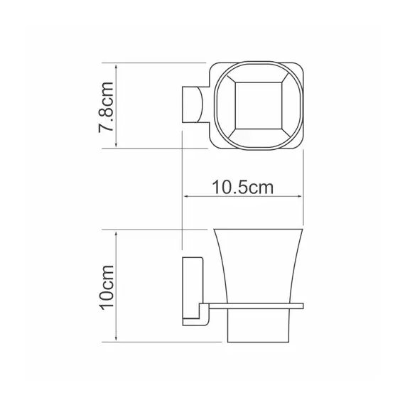 Стакан WasserKRAFT Exter K-5200 K-5228