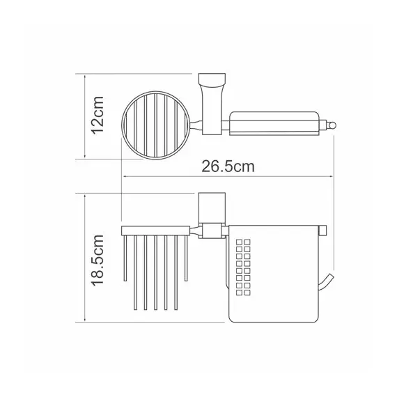 Держатель туалетной бумаги и освежителя WasserKRAFT Exter K-5200 K-5259