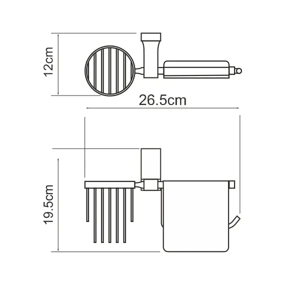 Держатель туалетной бумаги и освежителя WasserKRAFT Lopau K-6000 K-6059