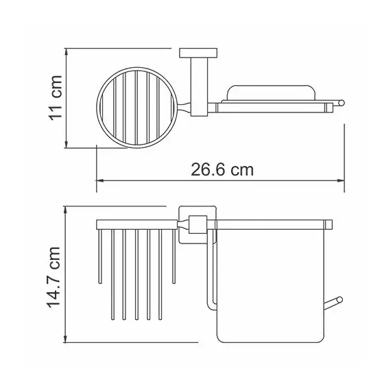 Держатель туалетной бумаги и освежителя WasserKRAFT Lippe K-6500 K-6559