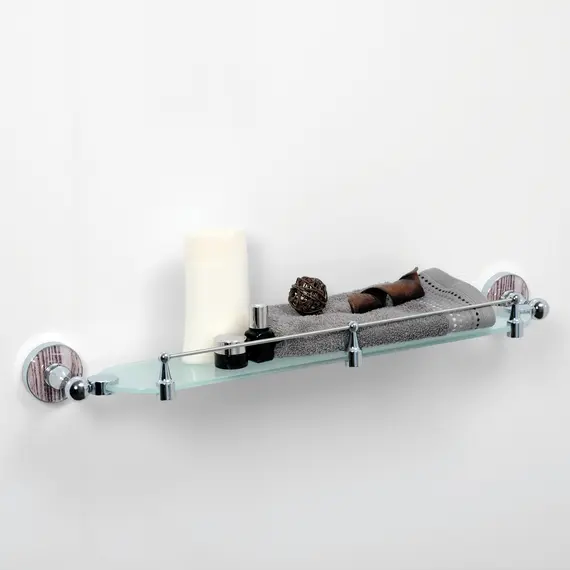 Полка стеклянная с бортиком WasserKRAFT Regen K-6900 K-6944