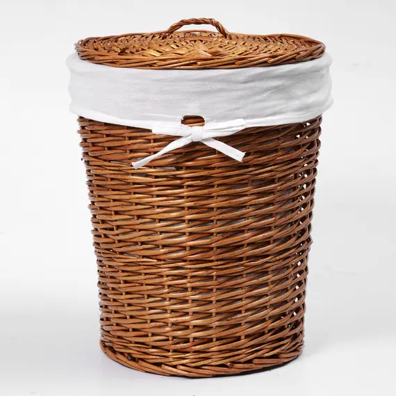 Плетеная корзина для белья с крышкой  WasserKRAFT Leine WB-350-L