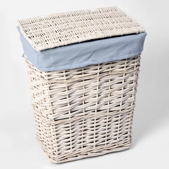 Плетеная корзина для белья с крышкой  WasserKRAFT Lippe WB-450-М