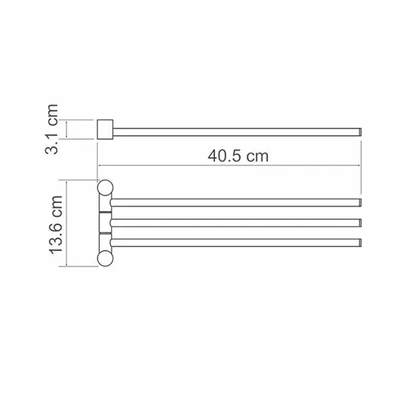 Держатель полотенец WasserKRAFT Ammer К-7000 K-1933