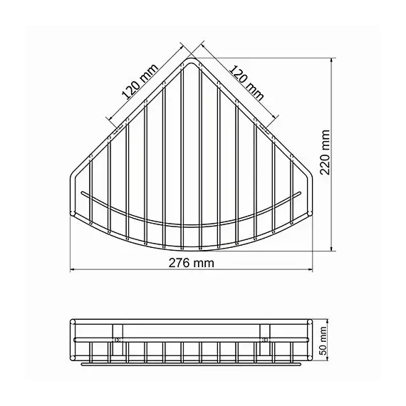 Полка металлическая WasserKRAFT  - K-1211