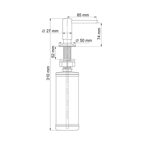 Встраиваемый дозатор WasserKRAFT  K-1499