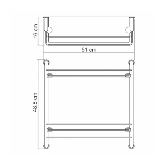 Полка двойная WasserKRAFT  K-2022