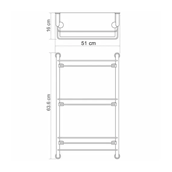 Полка тройная WasserKRAFT  K-2033