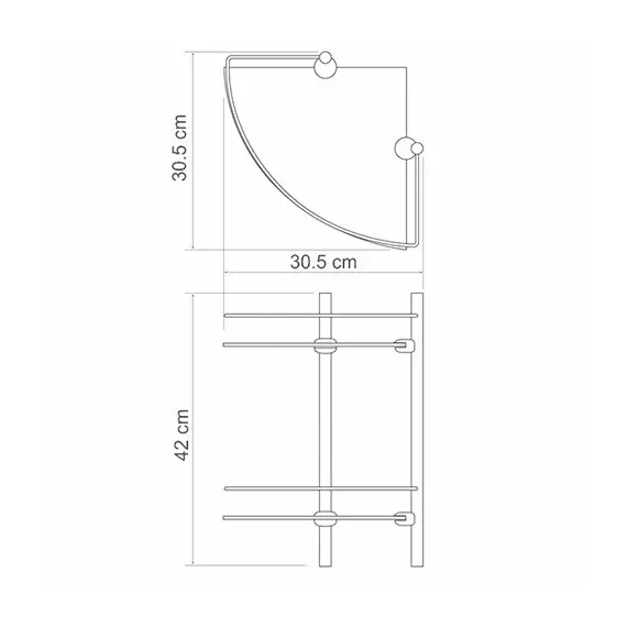 Полка стеклянная двойная WasserKRAFT  K-3122