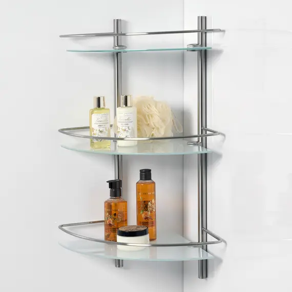 Полка стеклянная тройная WasserKRAFT Ammer К-7000 K-3733