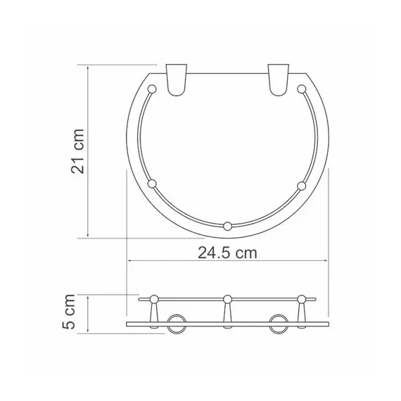 Полка стеклянная WasserKRAFT  - K-566