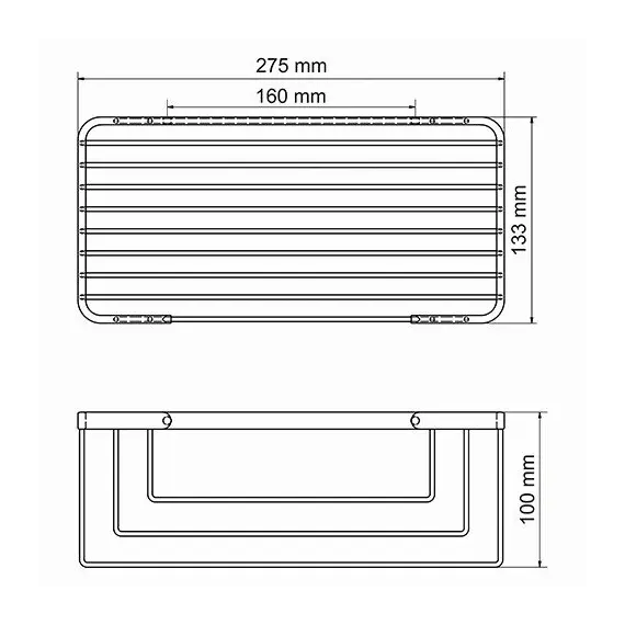 Полка металлическая WasserKRAFT  Exter K-5200 K-744