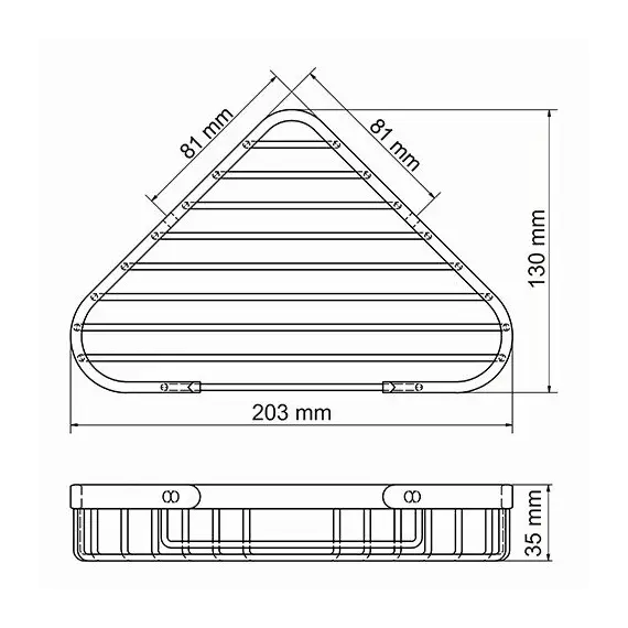 Полка металлическая WasserKRAFT  K-733WHITE