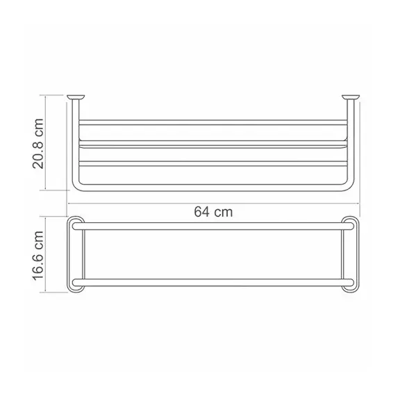 Полка для полотенец  WasserKRAFT  K-888
